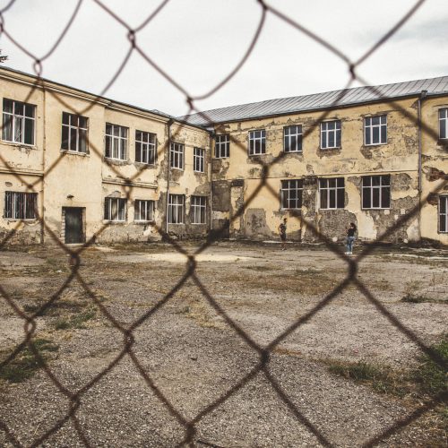Prehistoric stone caves and houses